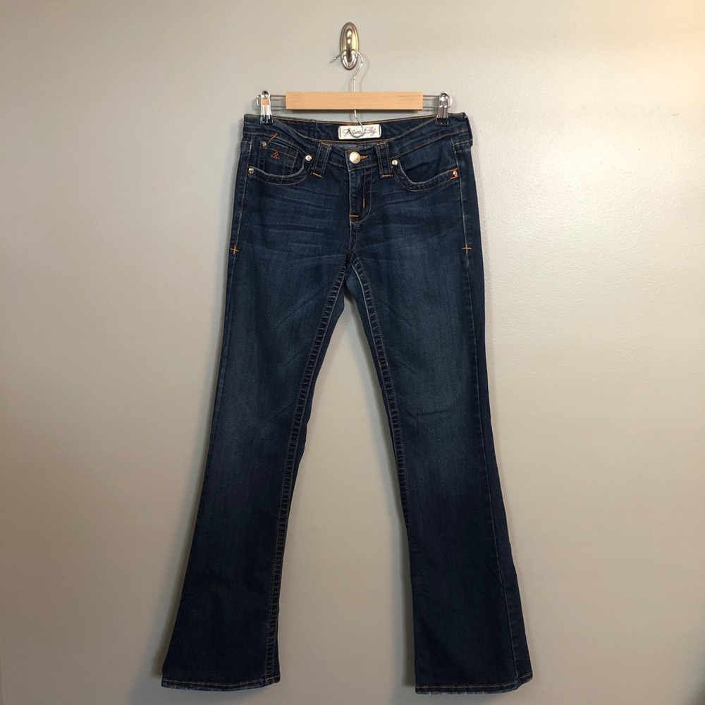 Flared Jeans with Cute Stitching!